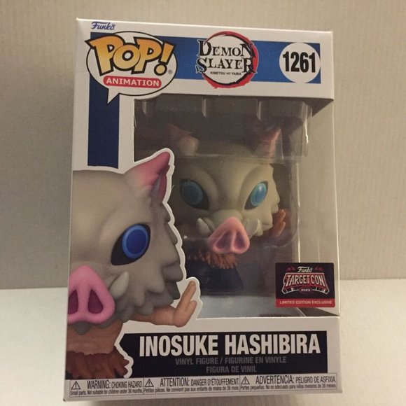 NEW Demon Slayer TargetCon Inosuke Hashibira Funko Pop Figure #1261 &  Pocket - Picture 3 of 14